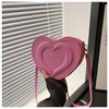 Bolsa pequena vintage de outono feminina 2024 nova bolsa de ombro casual simples e moderna bolsa de ombro transversal texturizada da moda bolsa de amor