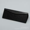 Estuche para gafas plegable con tapa en V Estuche para gafas de cuero resistente a la compresión Estuche para gafas plegable triangular magnético Estuche para gafas de sol imprimible