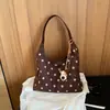 Bolso tote de lunares estilo coreano nuevo 2026, gran capacidad, moda retro, estilo relajado, casual, chic y adecuado para ir al trabajo