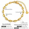Collar Básico de Acero Inoxidable con Cruz Modelo Clásico Versátil Cadena de Corazón Broche de Nariz de Cerdo Chapado en Oro Real de 18K Collar Impermeable