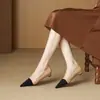 Zapatos de Punta Bloque de Color Estilo Francés Inspirados en Chanel, Nuevo Modelo Primavera/Verano 2026, Zapatos de Tacón Medio Versátiles de Moda Elegantes y de Gama Alta para Mujer