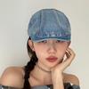 [Renacimiento retro] Gorra vaquera con diseño de nicho y costuras hacia adelante, ajustable, de moda y con cabeza grande.