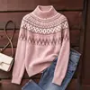 Em estoque: Novos suéteres de estilo europeu e americano da Amazon para mulheres, um item popular no Wish, com gola redonda, blocos de cor, modelagem solta e um design de suéter estiloso.