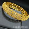 Pulsera de Oro Laminado 24K Lujo Ligero Color Arena Oro Boda Dubái Novia Venta al por Mayor Transfronteriza en Stock