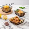 Cesta para Papas Fritas Cesta para Snacks Creativa Acero Inoxidable Pollo Frito Comida Frita Alitas de Pollo Pierna Plato Contenedor Bar Restaurante