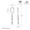Pendientes Transfronterizos Europeos y Americanos de Plata de Ley S925 Moda Pendientes de Barra con Circonita Joyería de Diseño de Nicho Minimalista Ins para Mujeres