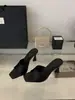 Primeiro Encontro Ji Estilo Verão Quadrado Retrô Bico Aberto Tira Única Salto Alto Chinelos Outerwear Temperamento Nicho Salto Fino Sandálias Femininas
