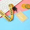 Cordón Largo para Colgar en el Cuello Portatarjeta de Transporte Público para Autobús Tarjeta Transparente de Comedor Estudiantil Control de Acceso Tarjeta de Recogida para Jardín de Infancia Funda Protectora