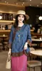 Estilo Nuevo Primavera y Otoño 2026 Estilo Chino Nuevo Blusa Jacquard de Seda Xiangyunsha para Mujer con Cuello Diagonal Top Elegante