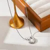 Comercio exterior transfronterizo simple moda titanio acero collar mujeres no se desvanece lujo todo combina personalidad estilo coreano cadena clavícula joyería