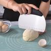 Cuchillo raspador de masa de acero inoxidable, cortador de masa, cortador de turrón, rollos de arroz, mango semicircular, cortador de harina, herramientas para hornear