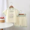 Roupa de Bebê Infantil Anyang Novo Traje com Fecho Estilo Chinês Verão Novo Duas Peças Roupa de Casa para Bebê Vestido Hanfu para Bebê de Um Ano