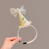 Tiara de Cabelo para Festa de Aniversário Infantil Acessório de Cabelo Princesa Fofa para Meninas Chapéu de Bebê de Um Ano Presilha Tiara Acessórios de Cabelo Presilha