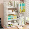 Estantería de escritorio, estante de almacenamiento para libros ilustrados infantiles, atril de escritorio, organizador de libros simple, estantería, caja de almacenamiento