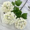 Flor artificial de terciopelo de nieve de 3 cabezas, material de tela de seda, directo de fábrica de flores para boda, flor artificial hecha a mano, flor artificial al por mayor