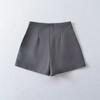 Verano Nuevo Bolsillo Falso Delantero Abertura Color Sólido Reductor de Edad Diseño Estudiantil Culottes
