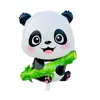 Balão Fofo de Panda Gigante Panda Segurando Bambu Balão de Filme Leve Animal de Desenho Animado Panda Flutuante Bola de Ar Sem Vedação