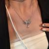 Exquisito collar de lazo para niñas en línea, popular diseño de cadena de suéter, nicho de cadena de clavícula femenina 2022 Nuevo
