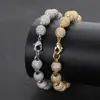 Corrente de Colar Masculino com Contas de Zircônia de 8mm Hip-Hop Transfronteiriço Europeu e Americano Venda por Atacado Acessórios Mais Vendidos Pulseira Personalizada Joias