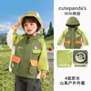 Jaqueta Impermeável Infantil Kaka Panda para Uso Externo Roupas de Outono para Meninos Tops Casuais de Outono para Meninas Roupas de Primavera e Outono para Bebês