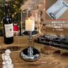 Suporte de Vela Nórdico de Luxo Leve Suporte de Aromaterapia de Vidro Enfeites à Prova de Vento Romântico Adereços de Jantar à Luz de Velas Decoração