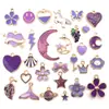 Conjunto misto de pequenos acessórios, pulseira DIY de liga com gotas de óleo, colar, brinco, pingente, chaveiro, acessório e pacote de material de decoração