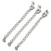 Cadena extendida de acero inoxidable, oro de 18 quilates, acero de titanio, retención de color, cierre de langosta, cadena de cola, cadena de ajuste de cuentas redondas, accesorios de joyería de bricolaje
