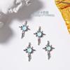 Net vermelho unha estrela zircão jóias luz de luxo cruz diamante flash quatro mans estrela decorações de unhas atacado