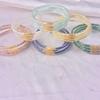 Venta Caliente Pulsera de Piedra de Nacimiento de Silicona de 3 Capas Traje de Cinta Pulsera de Diamante Roto con Lazo para Mujer Venta Directa de Fábrica