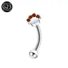 Comércio Eletrônico Transfronteiriço Atacado Liga de Titânio G23 Garra de Gato Fofa Simples Boca de Dente 0.9 Moda Piercing Joia Sobrancelha Unha Anel de Sobrancelha