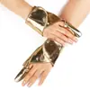 Guantes de Pu de Tres Dedos Cosplay Guantes Sexy Pole Dance Actuación Escénica Juego de Roles Guantes de Cuero