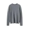 Suéter de cachemir 100% puro de alta gama listo para usar para mujer, cuello medio alto, camiseta básica de punto para otoño e invierno con cuello enrollado