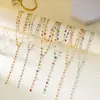 Colar de borla de corrente longa de cristal de metal de duas cores de alta qualidade para mulheres europeias e americanas