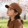 Boné de Baseball Simples com Letras Estilo Coreano para Crianças Pequenas, Boné Versátil com Proteção Solar para Primavera ao Ar Livre para Meninos e Meninas, Atacado