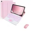 Adequado para Tablet Samsung A9Plus 11 polegadas Capa Protetora com Touchpad Retroiluminado de Sete Cores, Teclado Bluetooth, Suporte para Caneta e Capa de Couro