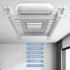 Tendedero Eléctrico para Ropa, Secado Inteligente Controlado por Voz, Tendedero Multifuncional Elevable para Balcón, Barra Automática para Secar Ropa para el Hogar