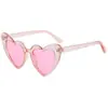 Nuevos lentes de sol en forma de corazón modernos lentes de corazón lentes de sol personalidad divertidos moda fiesta de cumpleaños