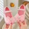 Sandalias de Princesa para Niñas Verano Nuevos Zapatos Tipo Gorro para Niños Zapatos de Primavera y Otoño para Bebé Suela Suave Lazo Zapatos de Moda