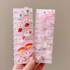 Coloridos pasadores de pelo de pulgar estilo coreano para niños y niñas, lindas diademas, dulces cordones para el pelo de niños, gomas elásticas de alta elasticidad, accesorios para el pelo