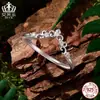 Anillo original Aifuler s925 plata de ley forma de V iris moissanita brillante anillo simple versátil joyería para mujeres