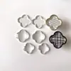 Mango de cristal personalizado con diseño de trébol de cuatro hojas, pegatina especial de lámina de vidrio para accesorios de mango de utensilios de cocina para el hogar, muestra de color para arte de uñas, Doudou