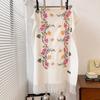 Outono e Inverno Grosso Simples Flor Bordada Caxemira Estilo Étnico Lenço Quente Vintage All-match Travel Outer Shawl