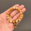 Pulsera nueva Guofeng imitación ágata cuentas de color natural no se decoloran cuentas de vidrio hilo caqui Ruyi joyería creativa al por mayor