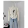 Suéter de punto trenzado, adelgazante y rejuvenecedor, cárdigan de punto para mujer, moda otoño 2026, chaqueta corta versátil de punto trenzado