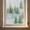 Pegatinas de Navidad, pegatinas de cristal de cedro, decoración de escena para ventana de centro comercial, copos de nieve cálidos de invierno, pegatinas electrostáticas