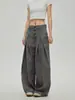 Moda Transfronteriza Retro Diseño Americano Plisado Texturizado Casual Caída Holgado Pierna Recta Tendencia Marca Silueta Retro Pantalones de Vestir