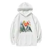 Moletom preto com capuz oversized estilo americano para mulheres, nova coleção outono/inverno 2026, corte solto e relaxado, forrado com fleece, marca tendência