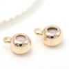 Nueva versión coreana transfronteriza de collar de oro real de 14k con baño de cobre puro simple, cuentas de posicionamiento colgantes de cola, venta directa de fábrica