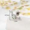 Nuevos Clavos de Hueso de Oreja Hensen Frescos Incrustados Estrella Verde Menta Circonita Fríos de Gama Alta Femeninos Micro-Incrustados Circonita