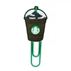 Clips para Papel con Animales de Dibujos Animados Transfronterizos Papelería para Estudiantes Pequeños Regalos en Stock Lindo Marcador de Taza de Té de Leche Clips de Papel Coloridos